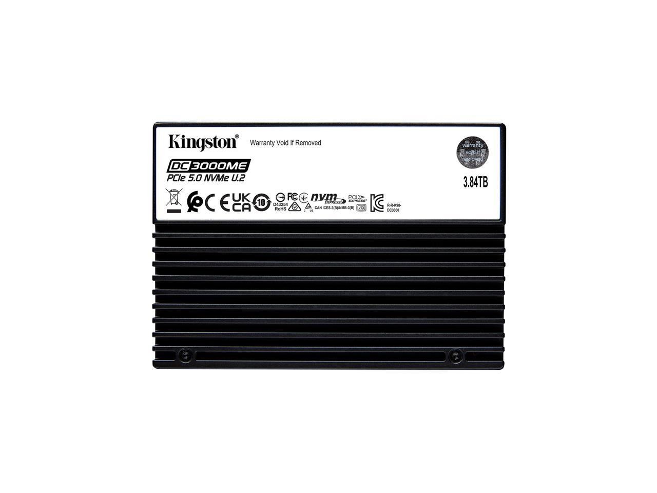 Kingston SEDC3000ME/3T8 DC3000ME 3.84 TB Solid State Drive - 2.5" Internal - U.2