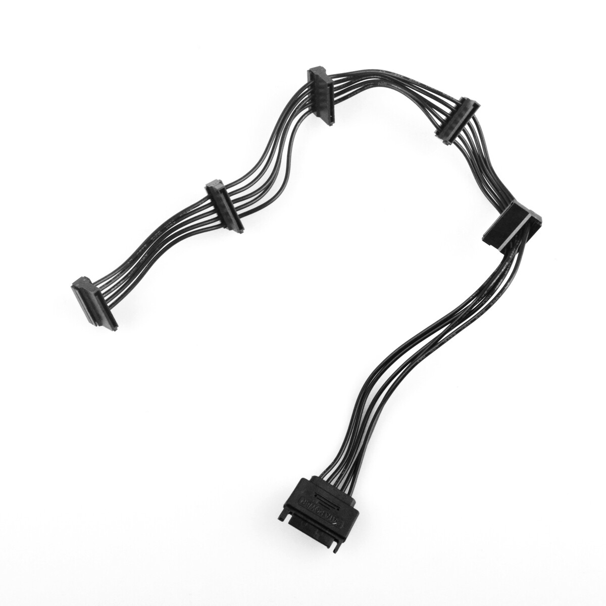 1/2X 15 Pin SATA Power 1 Male To 5 Female Splitter Hard Drive Cable for HDD SSD