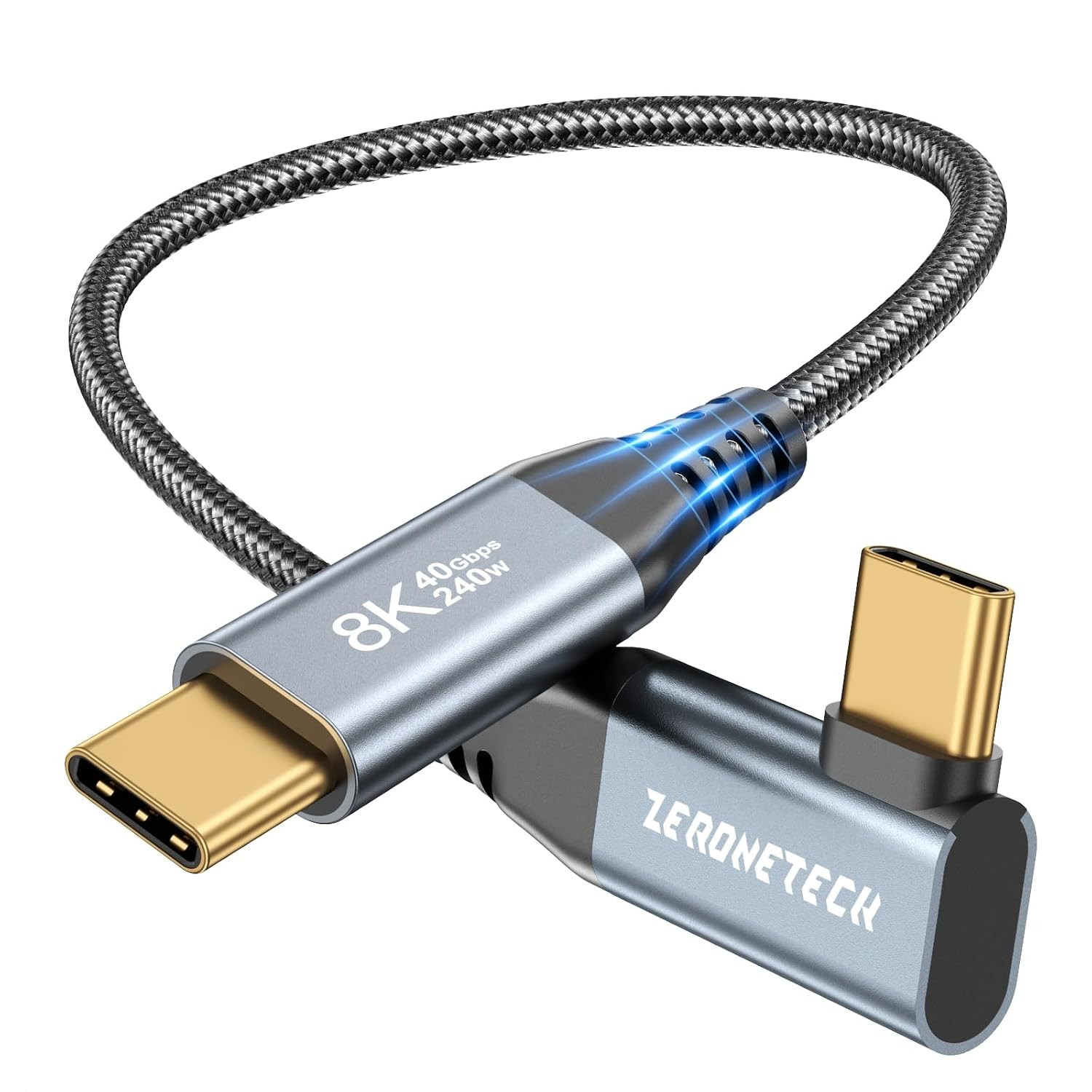 12 Inch USB C for Thunderbolt 4 Cable 1FT, 40Gbps High Speed Data