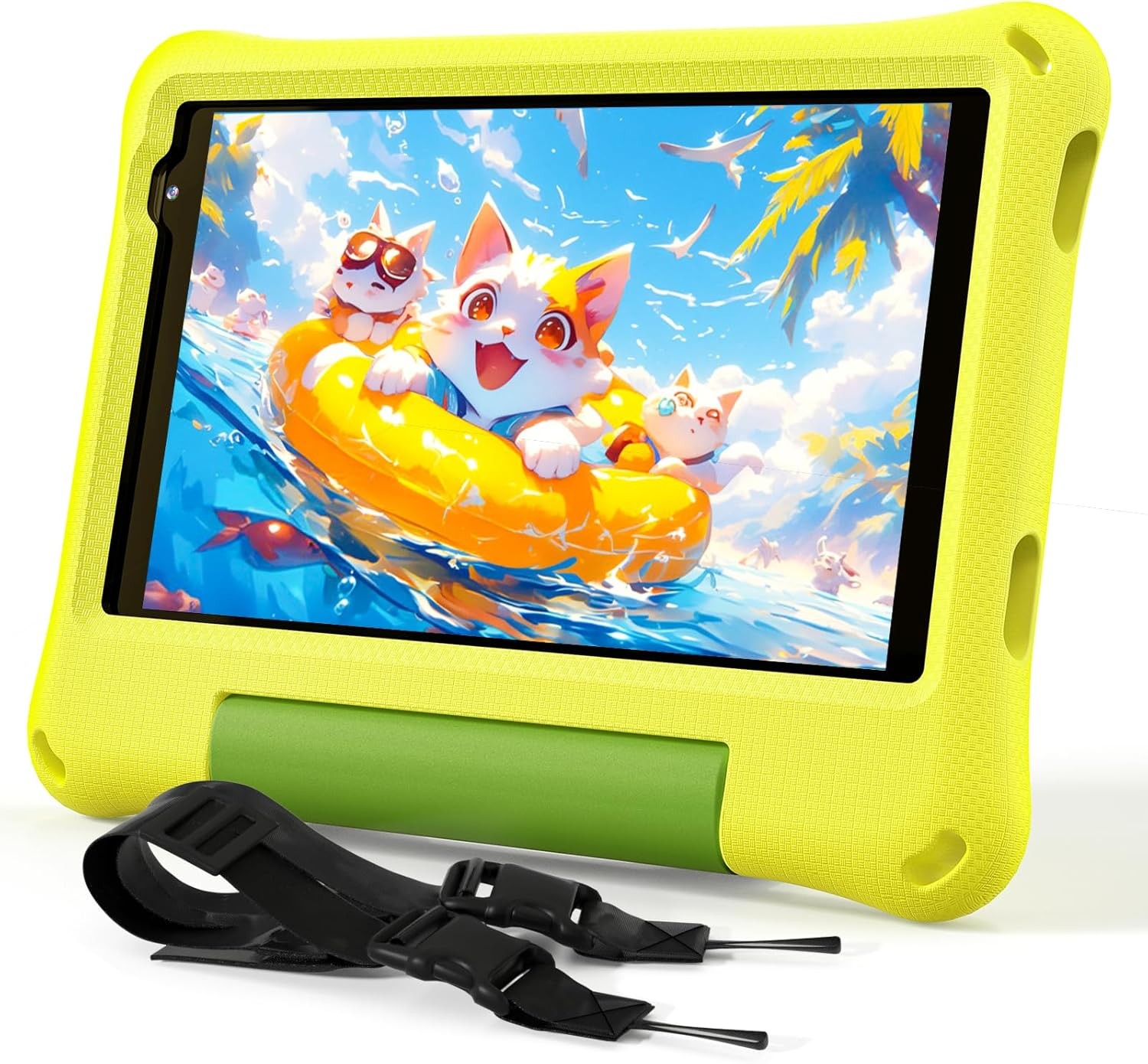 Callsky Kids Tablet 8“ Android 15 Tablet for Kids 12GB+64GB HD Display - Yellow