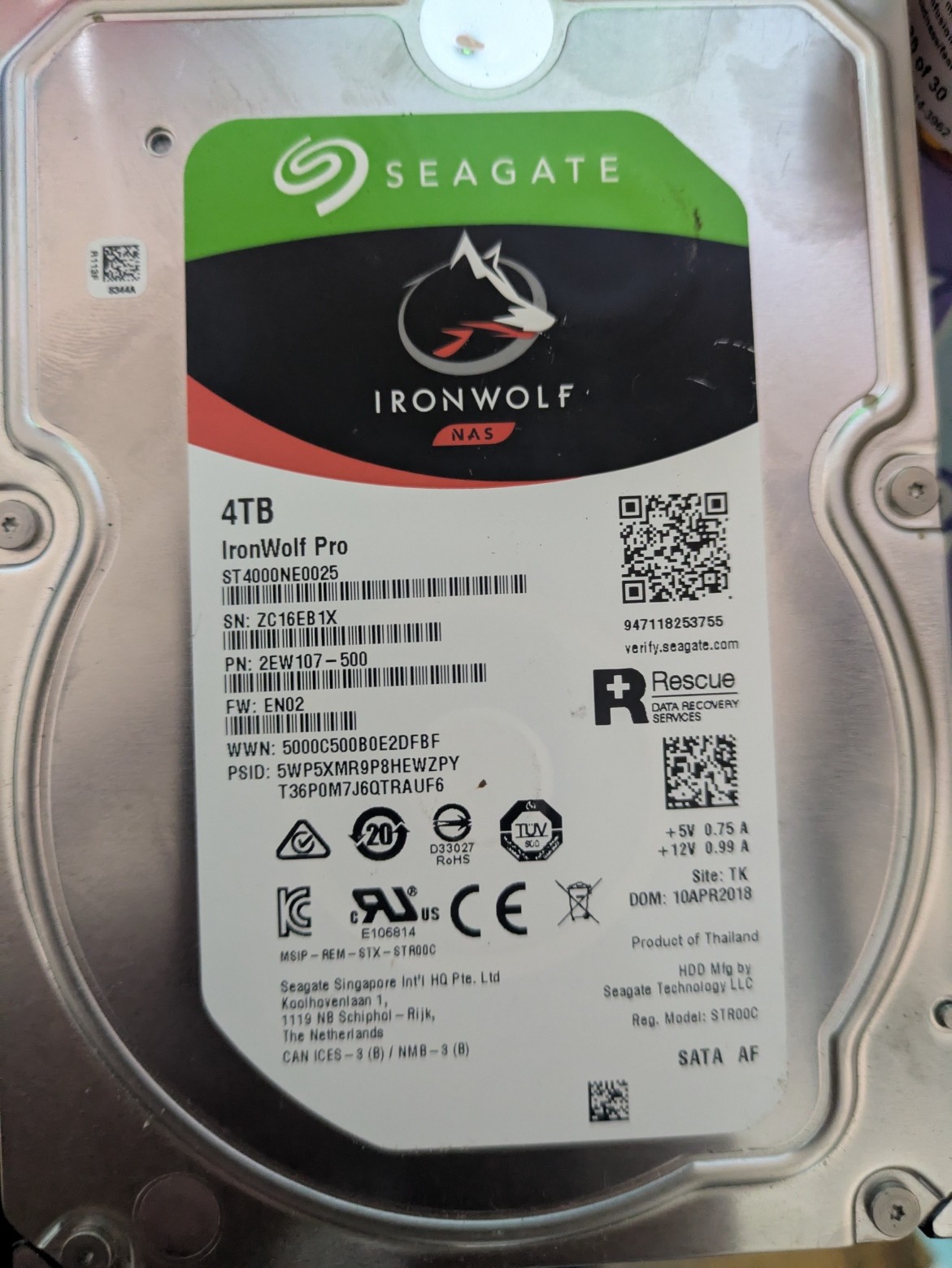 Seagate IronWolf Pro ST4000NE0025 4TB 7200RPM NAS Drive - Tested