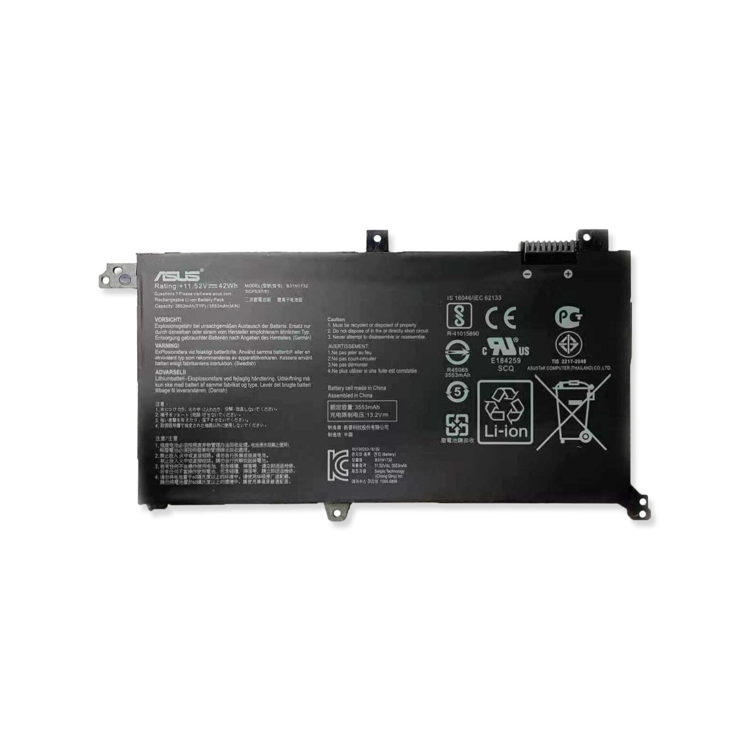 Original Battery B31N1732 for ASUS VivoBook S14 S430UA S430UF X430FN V430FA S430FA