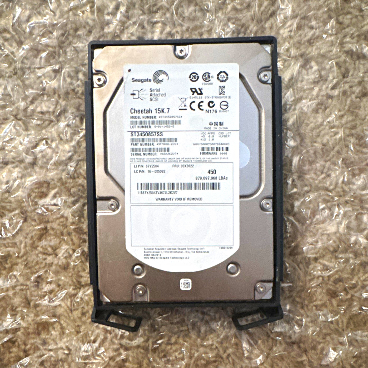 Seagate Cheetah 15K.7 450GB 15K RPM 3.5in SAS/SCSI HDD ST3450857SS