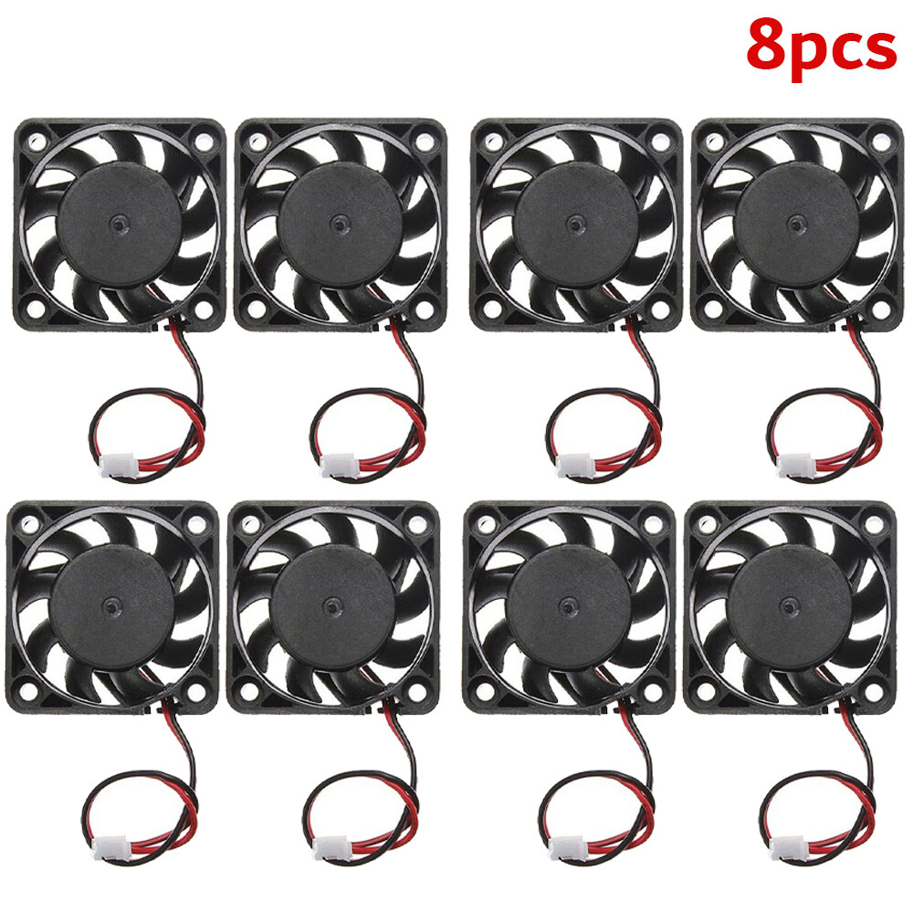 8x 12V Mini Silent Cooling Computer Fan - Small 40mm x 10mm DC Brushless 2-pin
