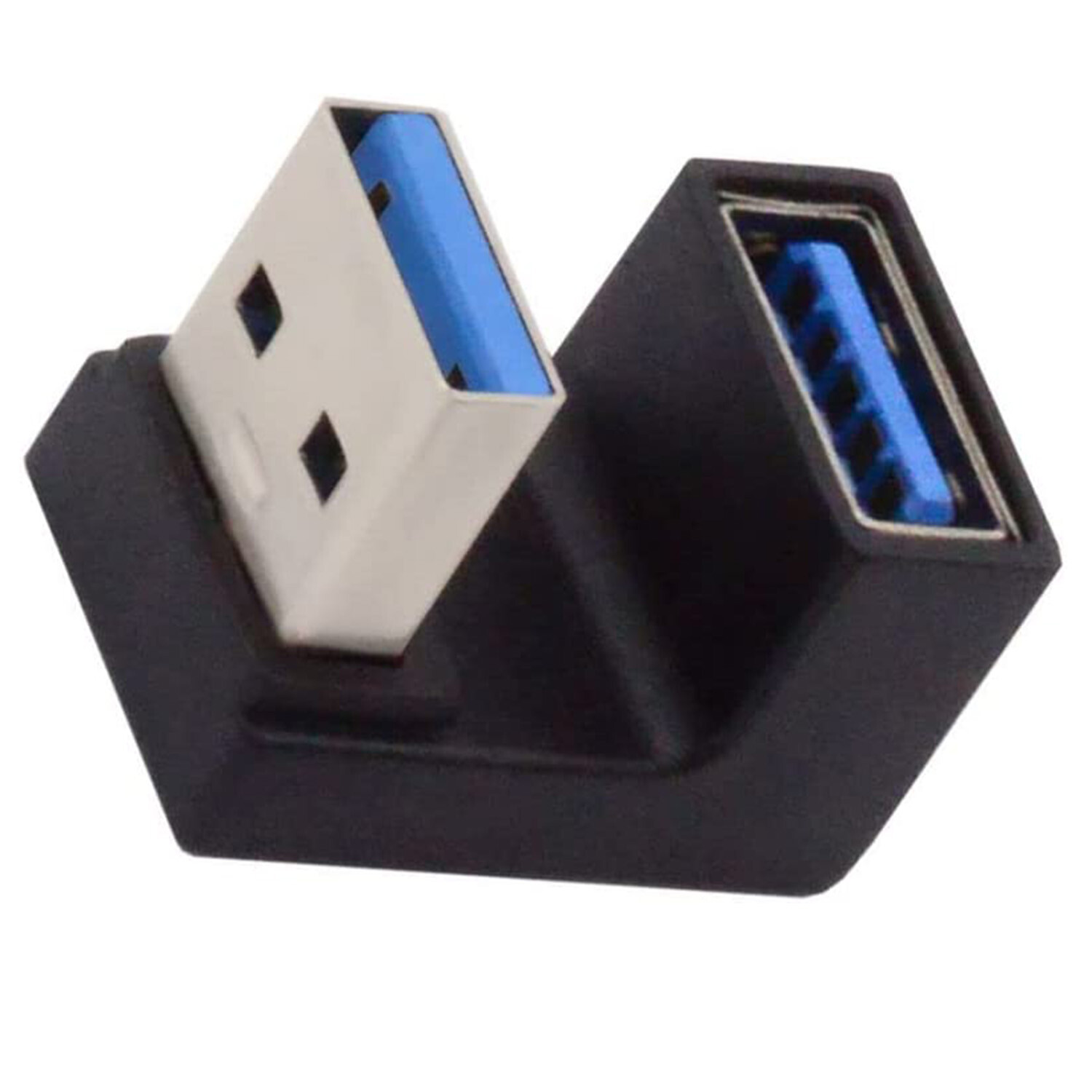 180 Degree U Shape Adapter USB 3.0 Type A Male to Female 10Gbps Power Data Video