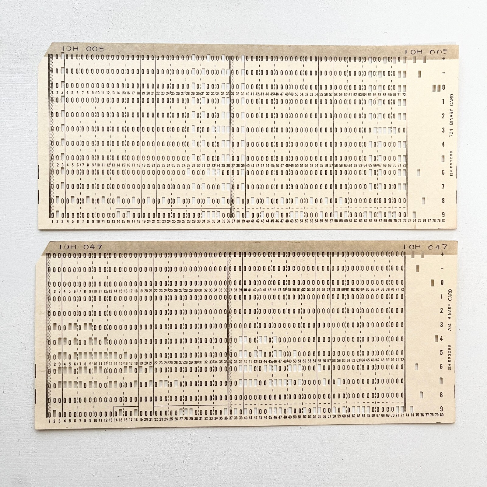 IBM Punch Cards Vintage Data Entry 893099 704 Mainframe Computer System 1950s