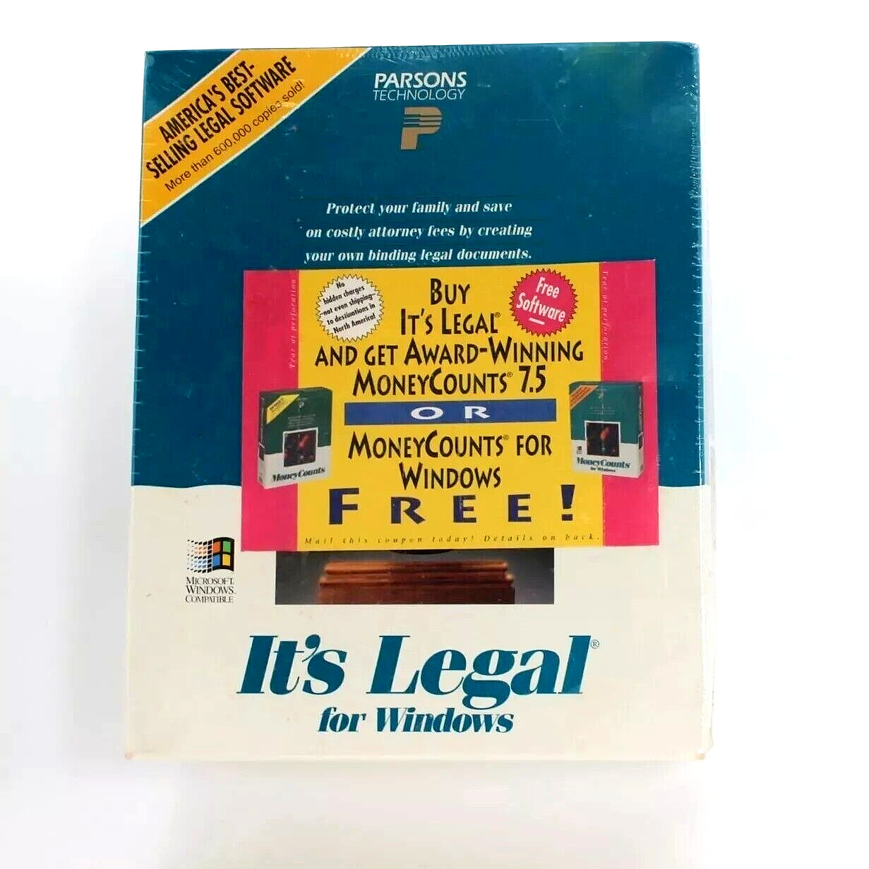 Parsons Technology It's Legal Software Windows 3.5" Floppy Disk NEW Sealed