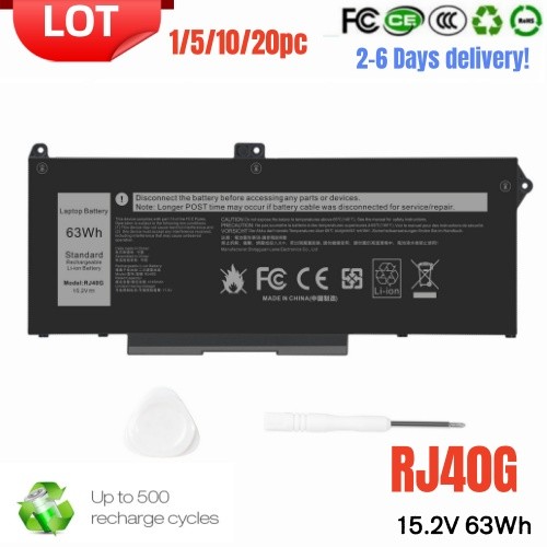 ✅LOT 1-20PC 63wh RJ40G Battery For Dell Latitude 14 5420 15 5520 Precision 3560
