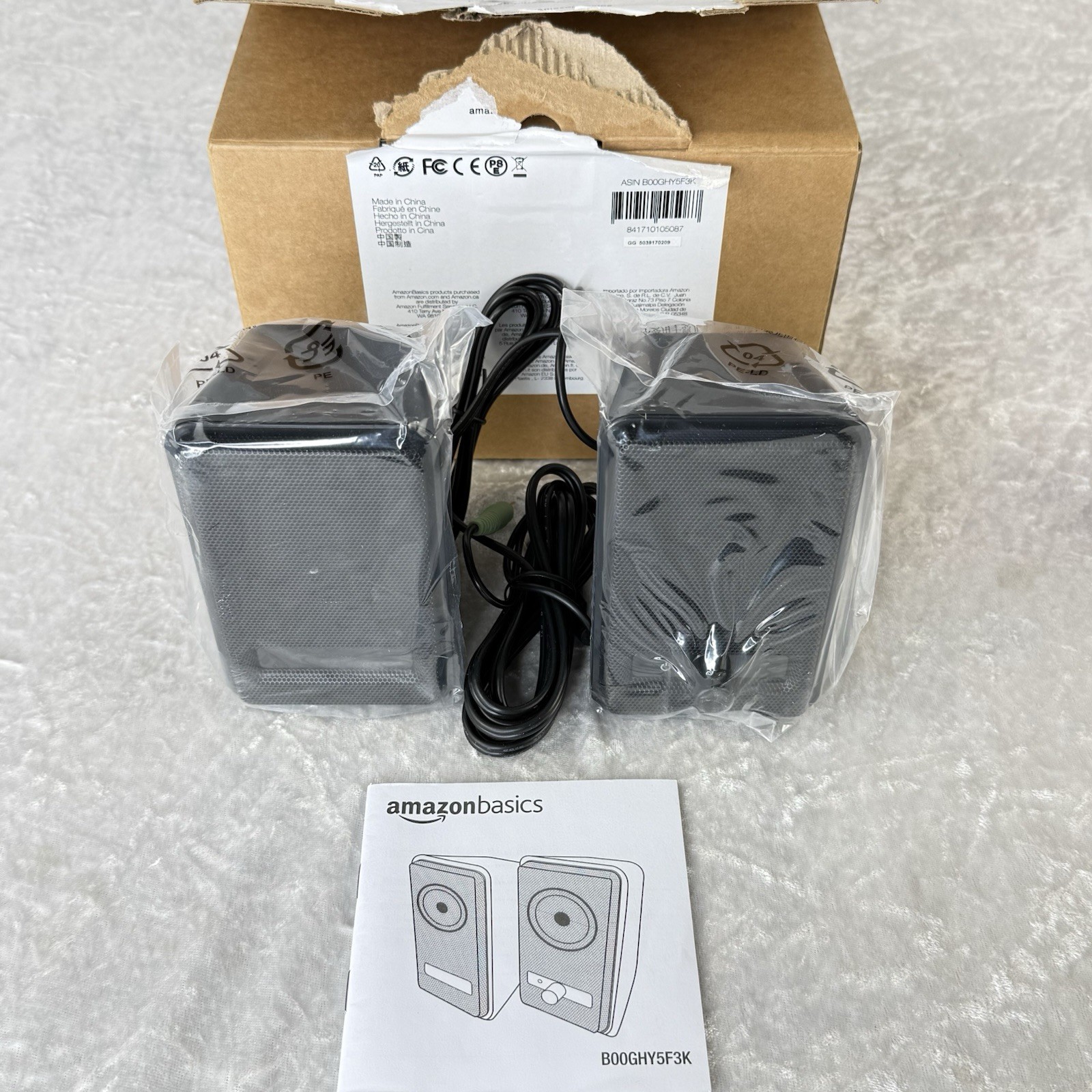 Amazon Basics USB Powered Computer Speakers - New, in Box