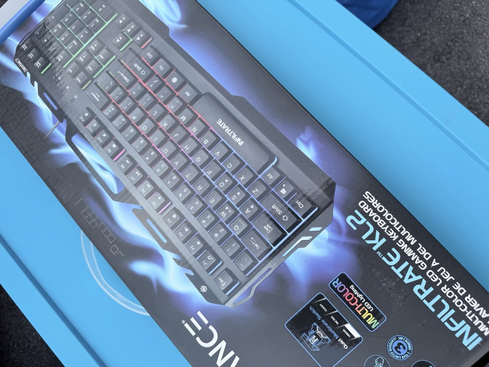 ENHANCE Infiltrate KL2 Illuminated LED Gaming Keyboard, Black, English QWERTY