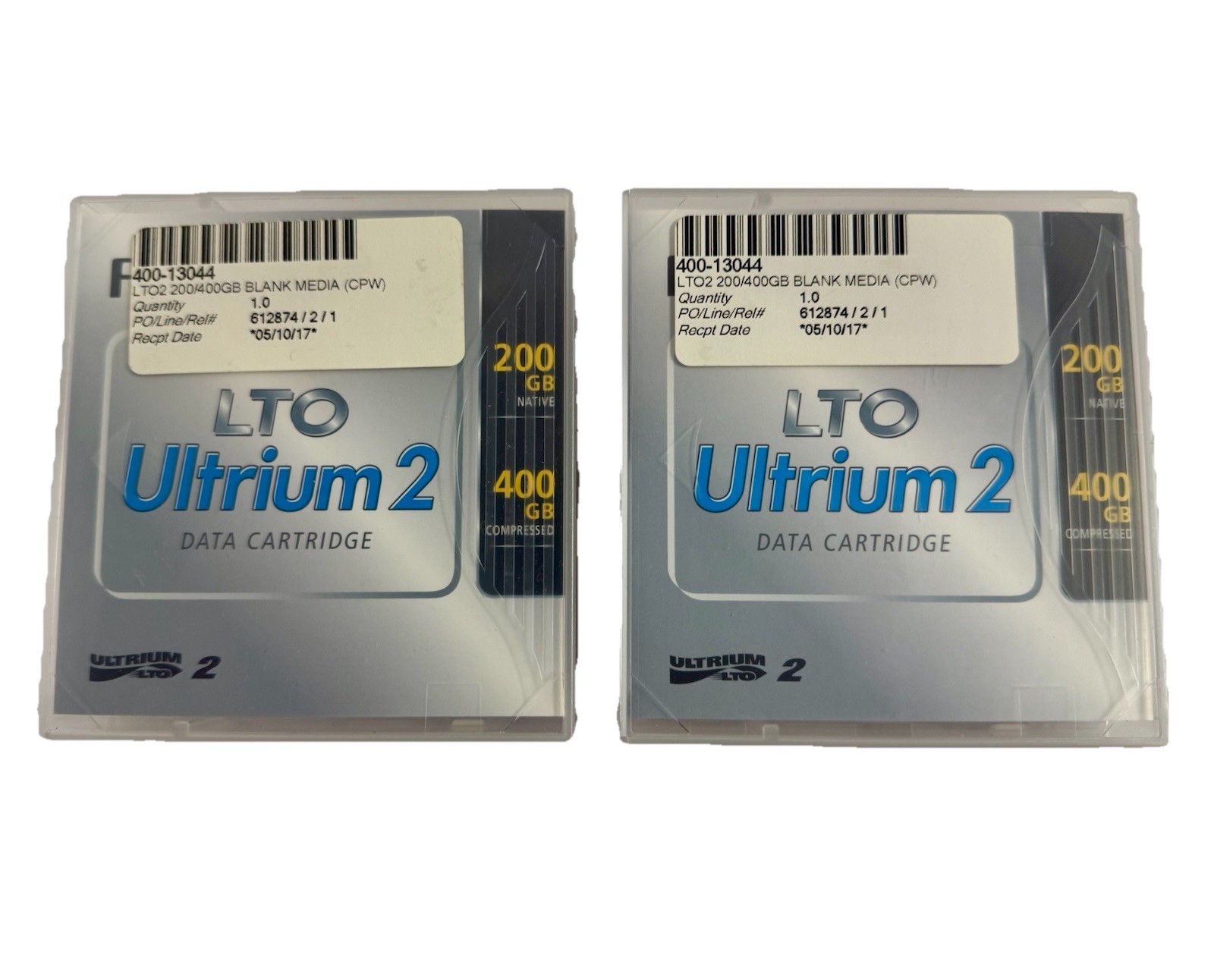 Lot of 2 FujiFilm LTO Ultrium 2 Data Cartridge 200GB/400GB
