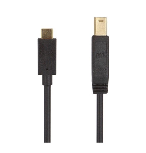 Monoprice USB 3.0 Type-C to Type-B Cable - 6ft - Black For External Hard Drive