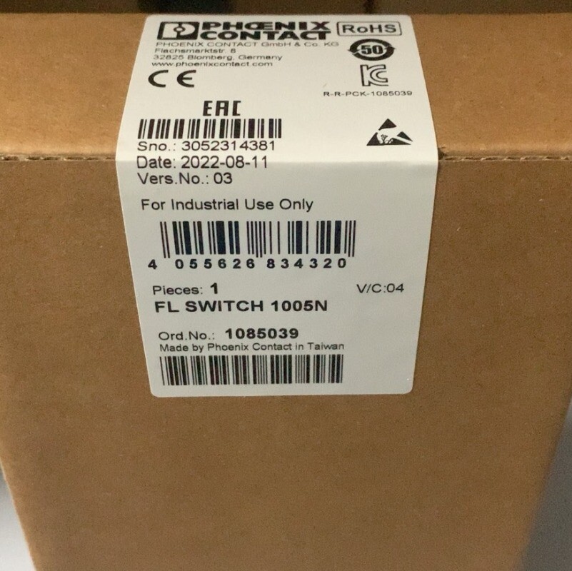 1pcs PHOENIX CONTACT 1085039 Module FL SWITCH 1005N