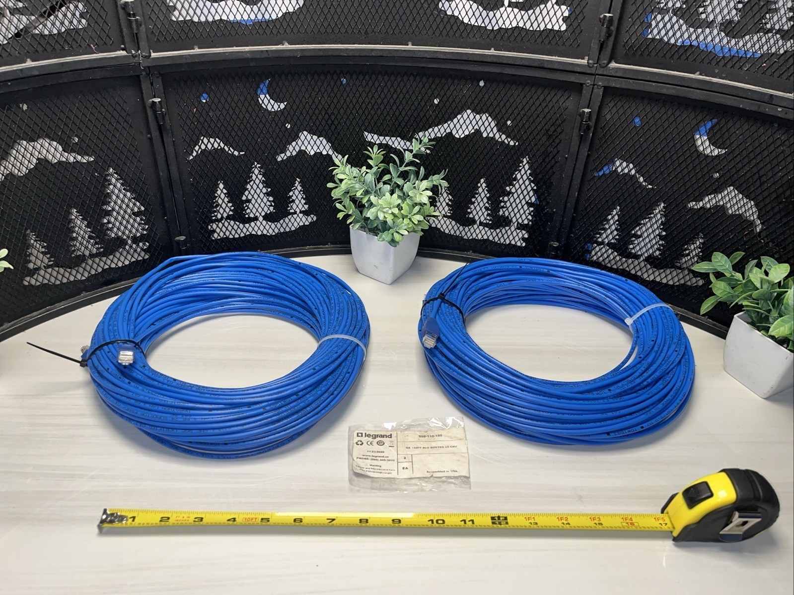 2 ROLLS BULK- Legrand QS Blue Booted Cat5  CMP Ethernet Cable 150’ Cat5E —NEW