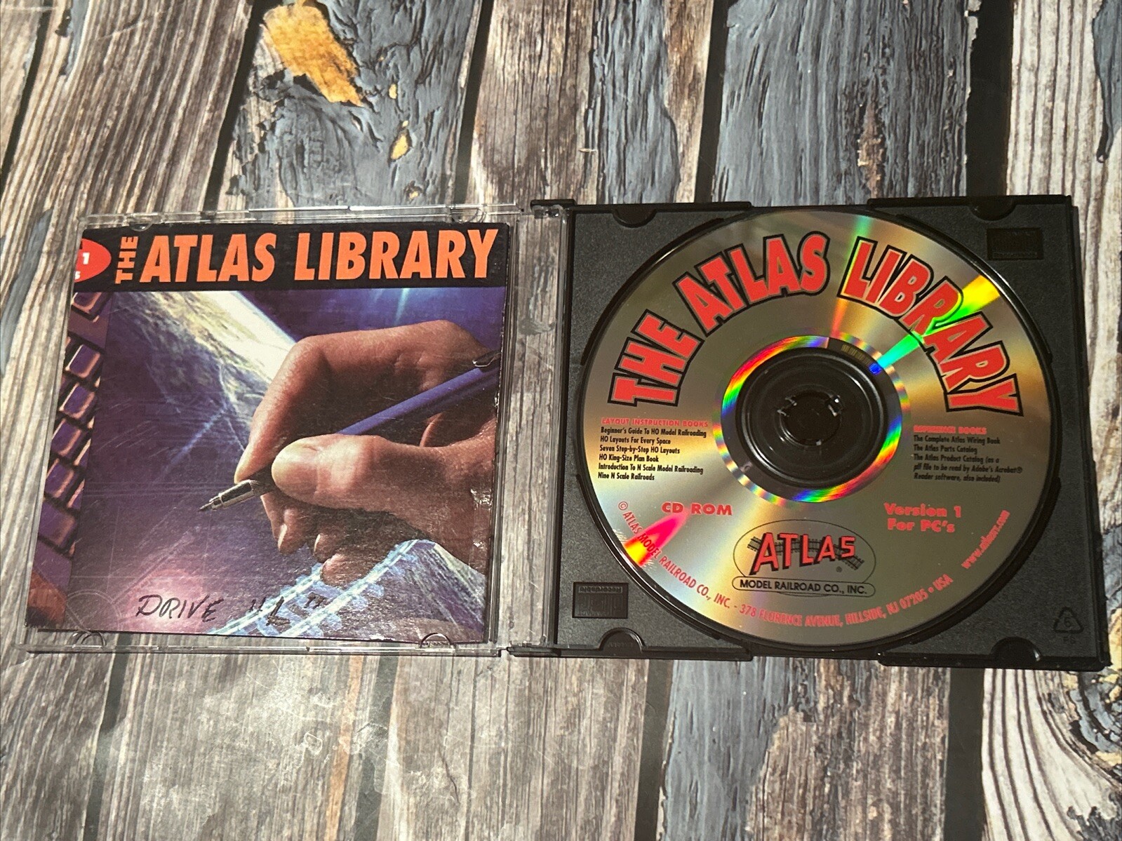 The Atlas Library Model Railroad Company Rare Vintage CD PC Software Windows 3.1