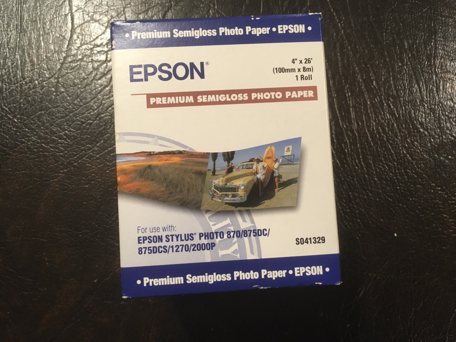 Epson S041329 4in Roll Premium Semigloss Photo Paper, 4" x 26 ft New