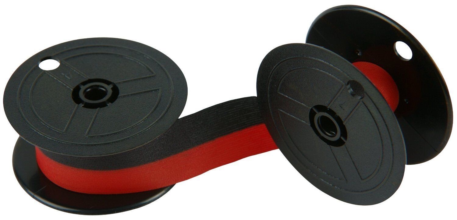 (6) UNIVERSAL TWIN SPOOL CALCULATOR BLACK & RED RIBBONS ~FREE SHIPPING~