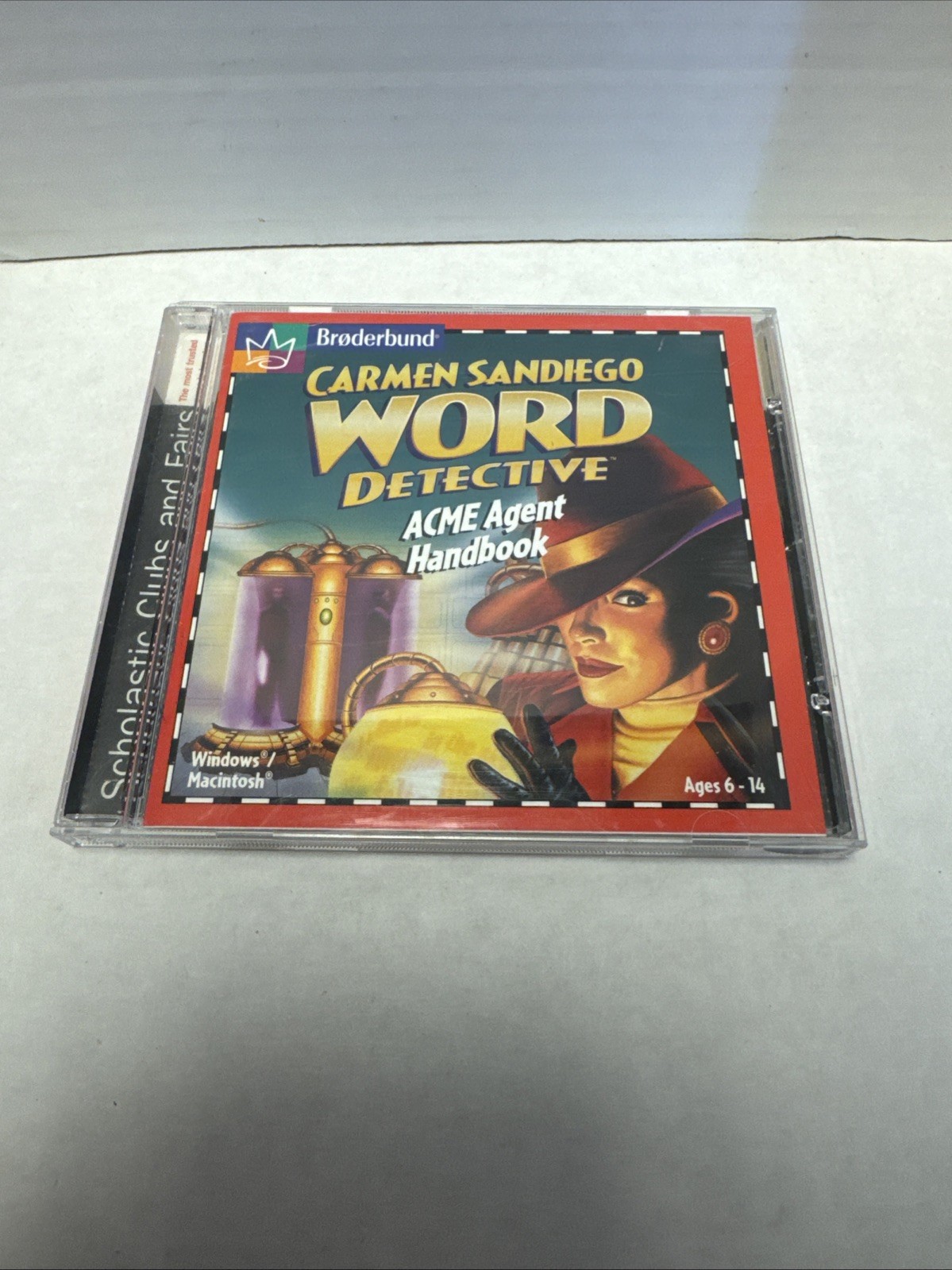 Broderbund Carmen Sandiego WORD DETECTIVE ACME Agent Handbook CD-ROM m38