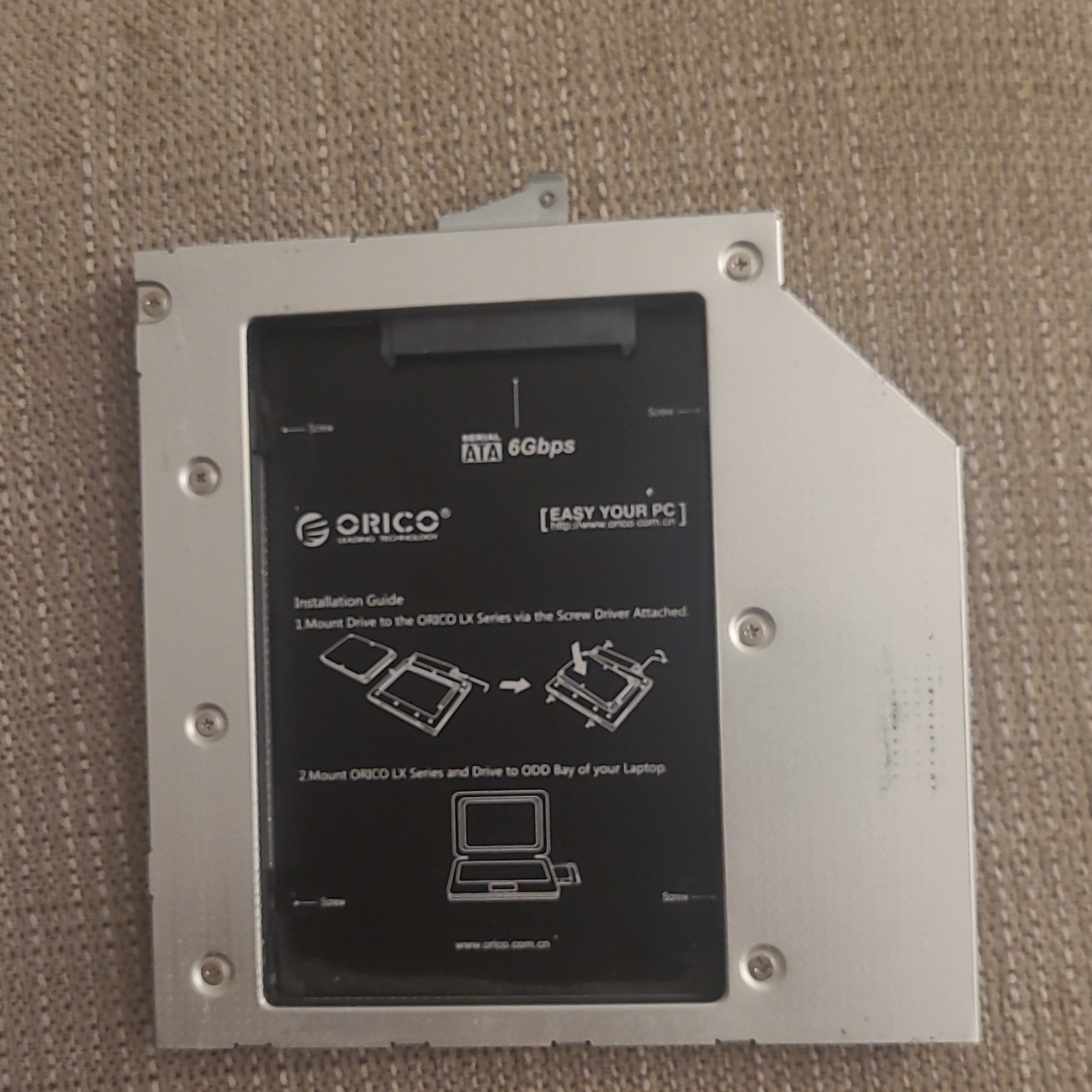 ORICO 2.5" SATA III Aluminum Silver Hard Drive Caddy Adapter