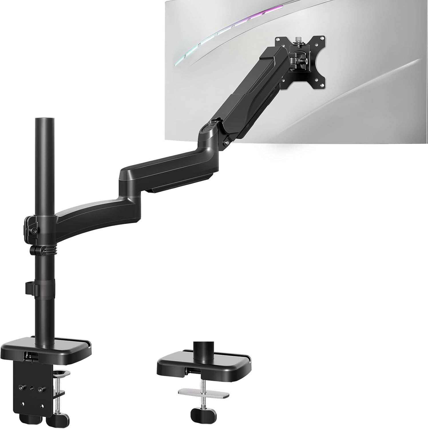 Single Long Monitor Arm 13 to 32 Inch Computer Monitor Desk  Extra Long Adjustab
