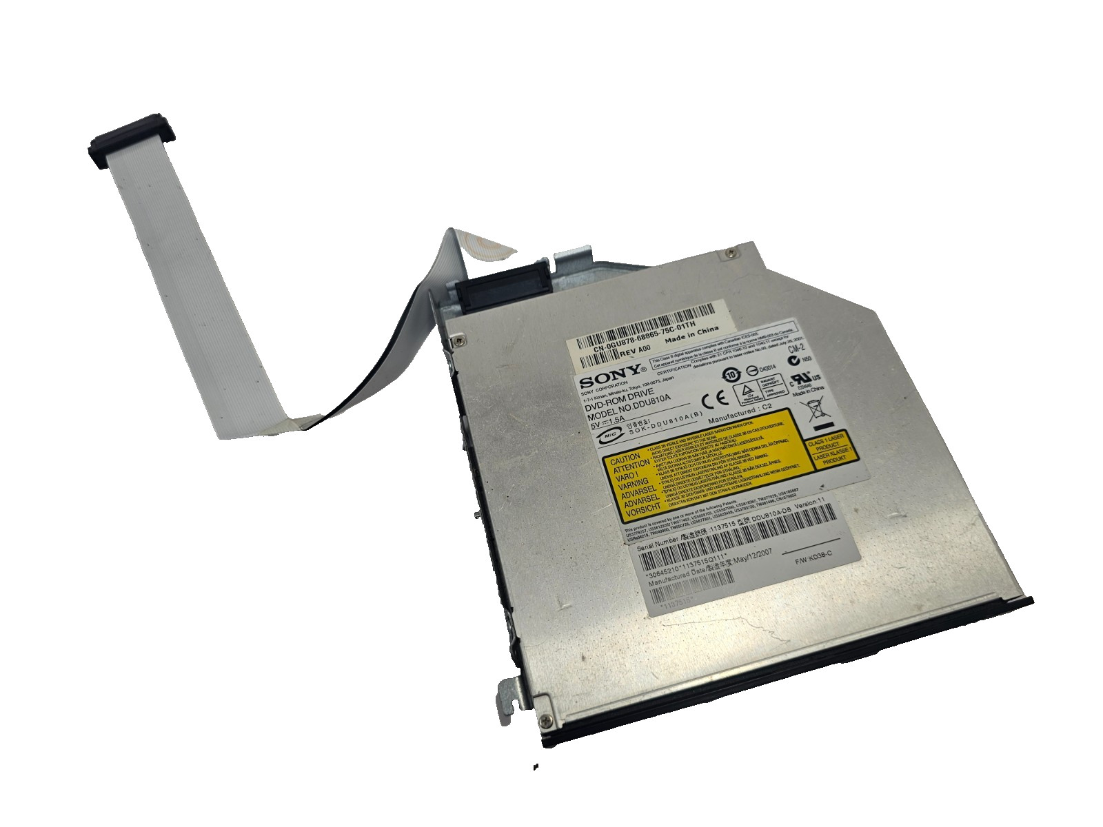 Sony DDU810A Internal Laptop DVD-ROM Drive IDE PATA Ribbon Cable CN-0W9019