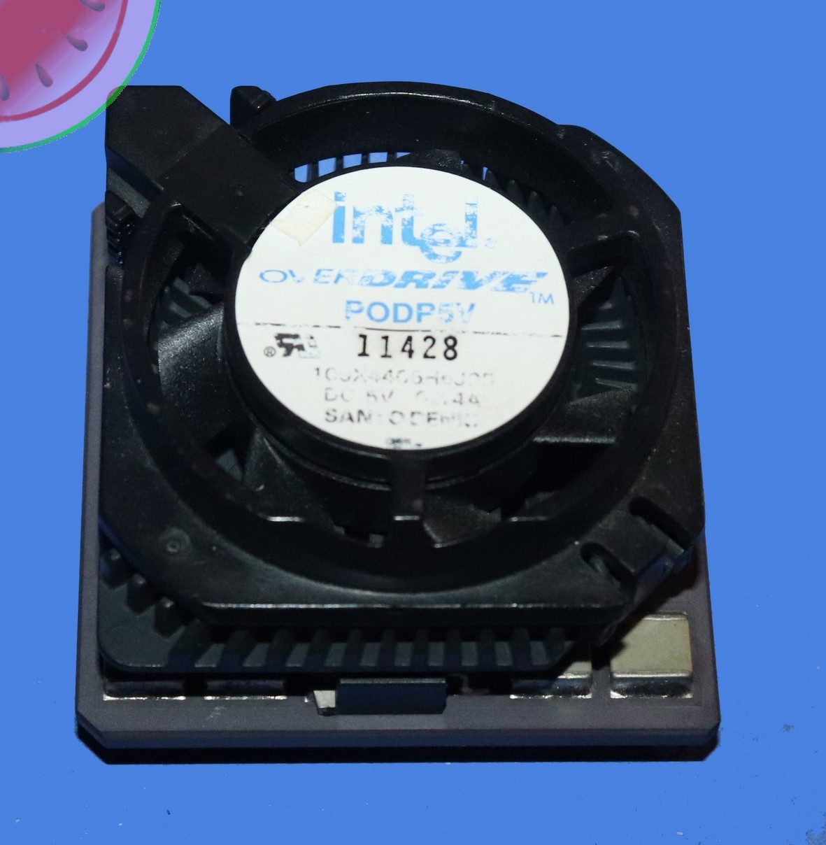 TESTED Intel PODP5V63 63MHz CPU 486 Upgrade Pentium OverDrive Processor with Fan