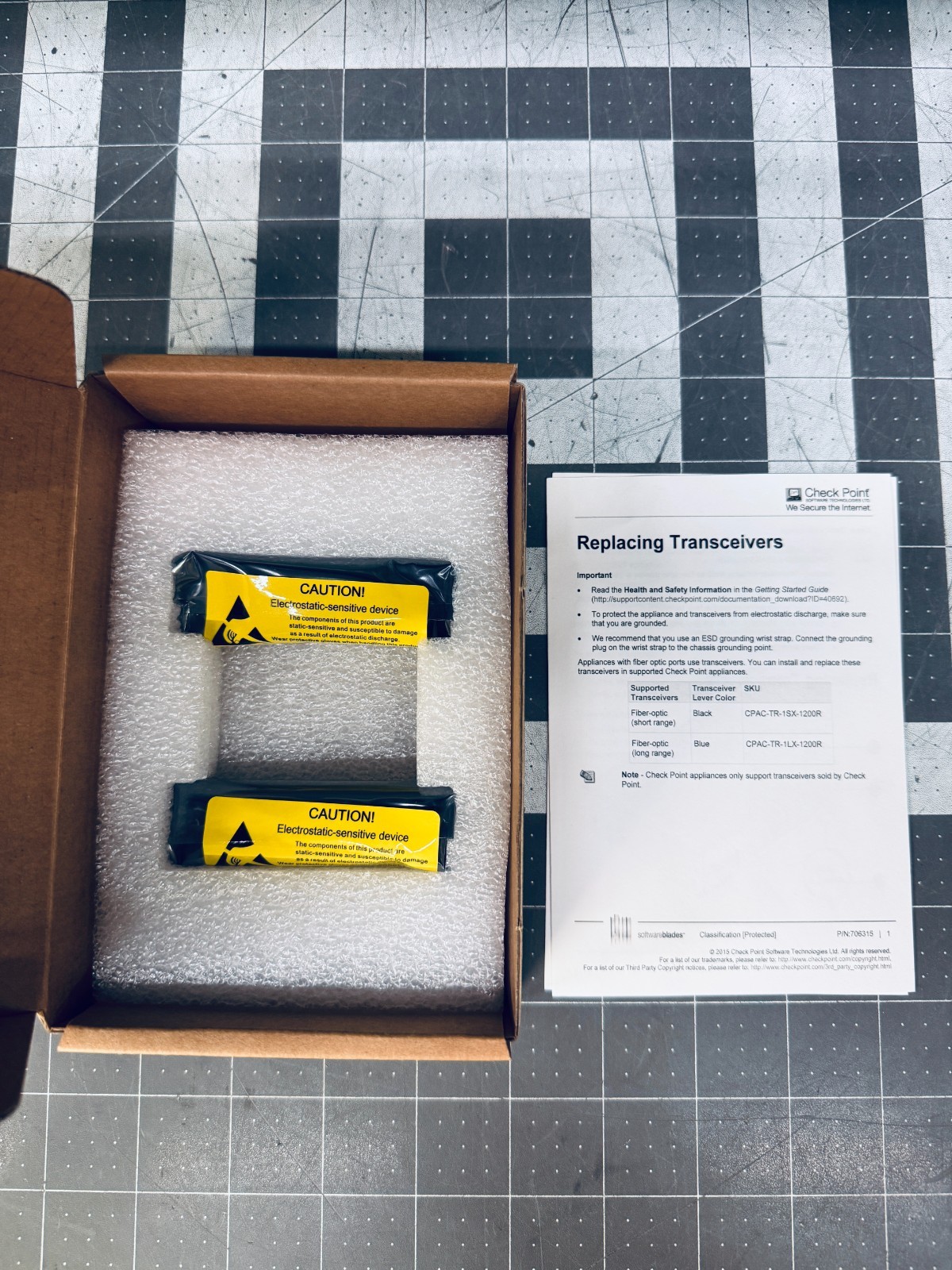 Check Point CPAC-TR-1SX-1200R SFP Transceiver Fiber Optic Module 1Gb Single Mode