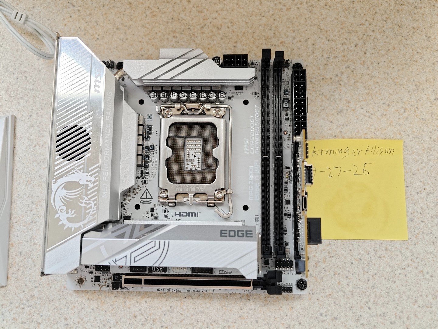 MSI Z890I ITX Motherboard + Intel Core Ultra 5 245K CPU Bundle - Working