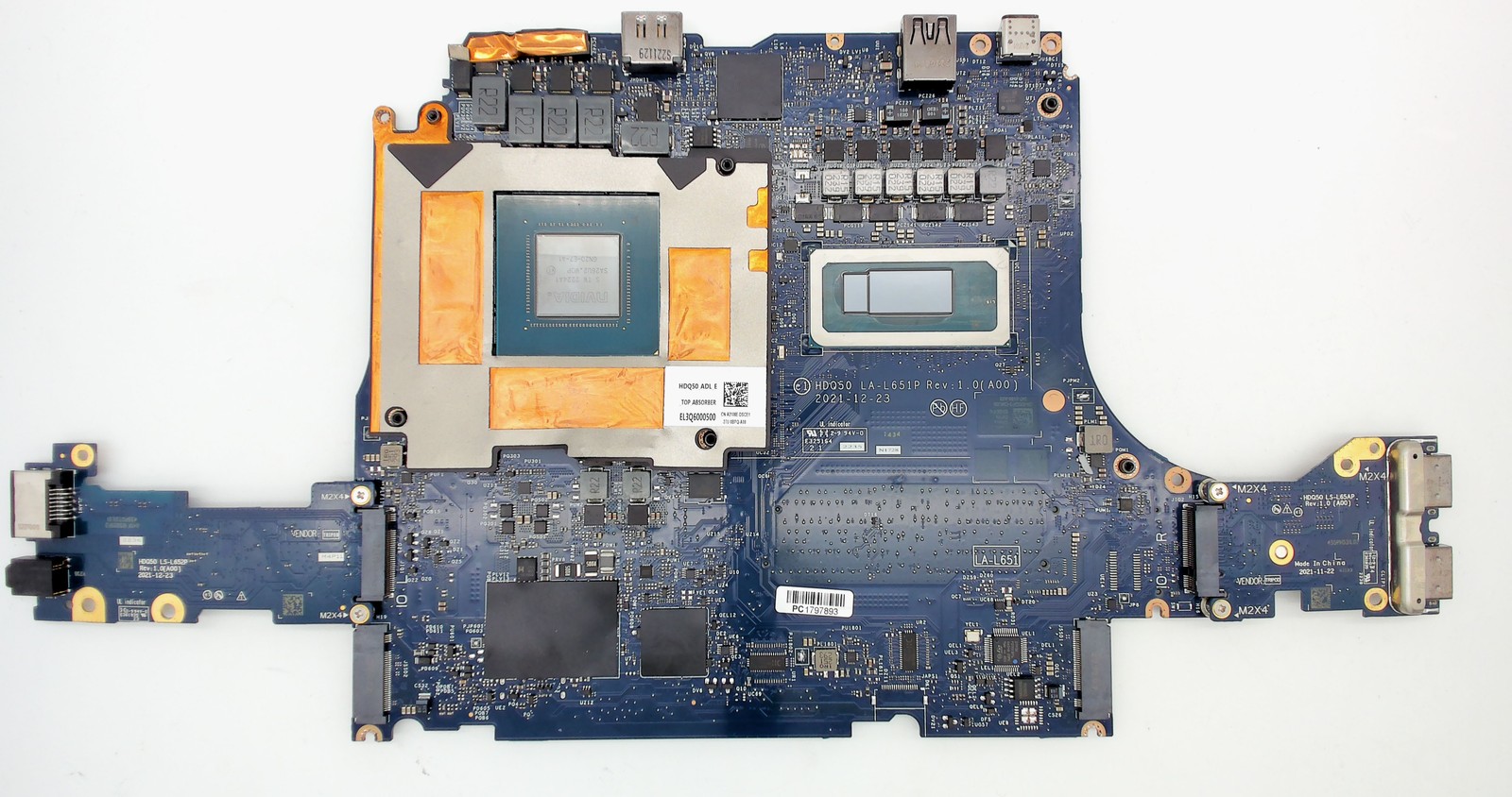 Dell Alienware M15 R7 i7-12700H 2.3GHz RTX 3080 16GB Motherboard LA-L651 X5DF0