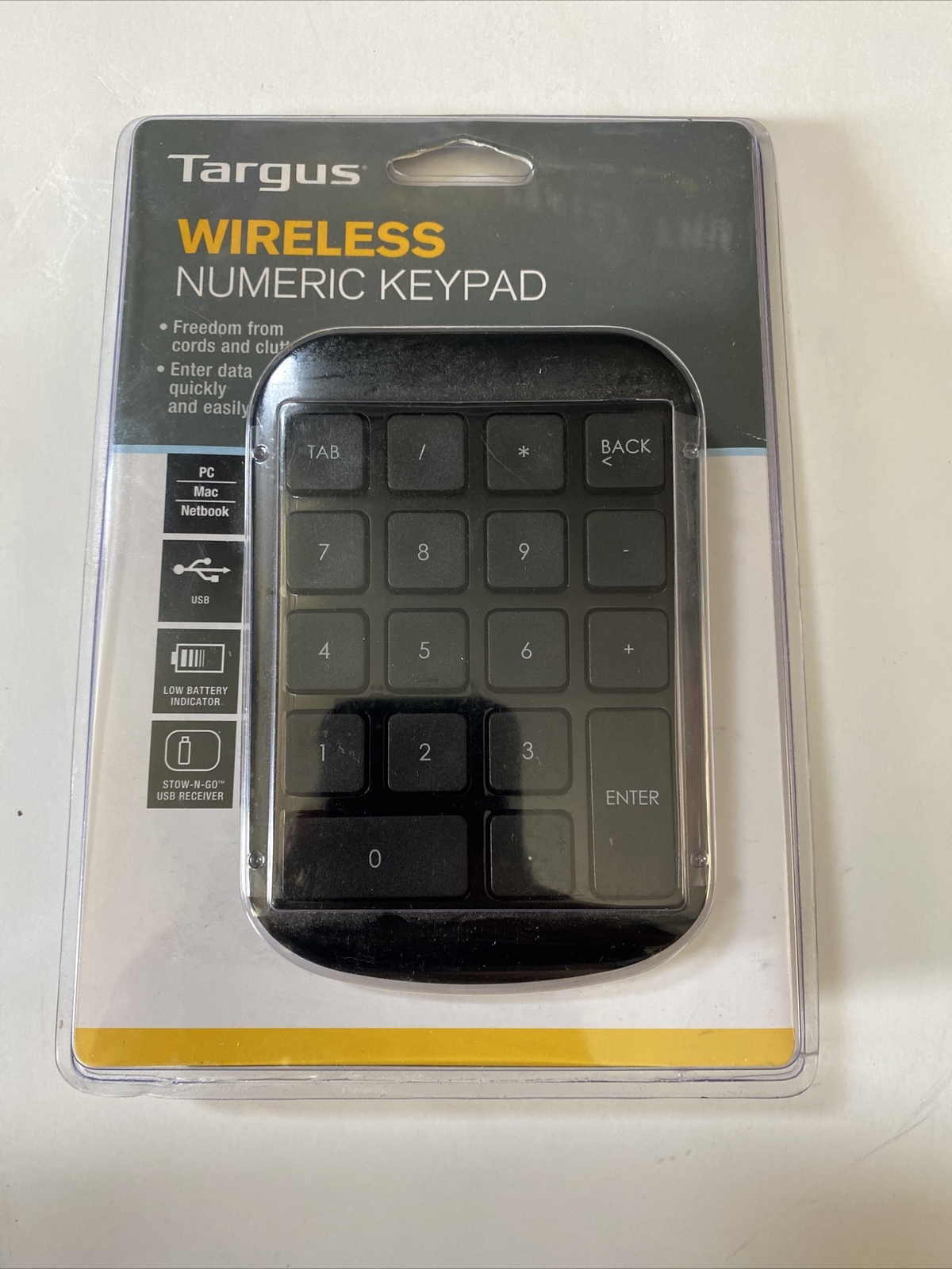 Targus ~Wireless Numeric Keyboard ~PC/Mac/Notebook ~Full Size Keys