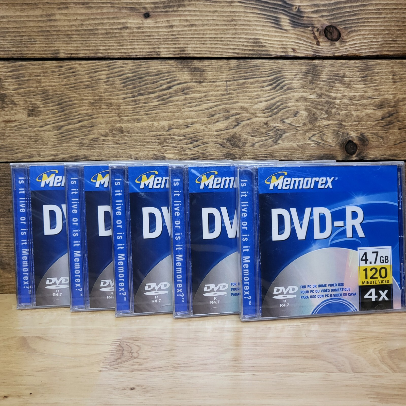 Single Memorex DVD-R 4.7GB 120 4X Min Video Sided New Factory Sealed 5 Lot