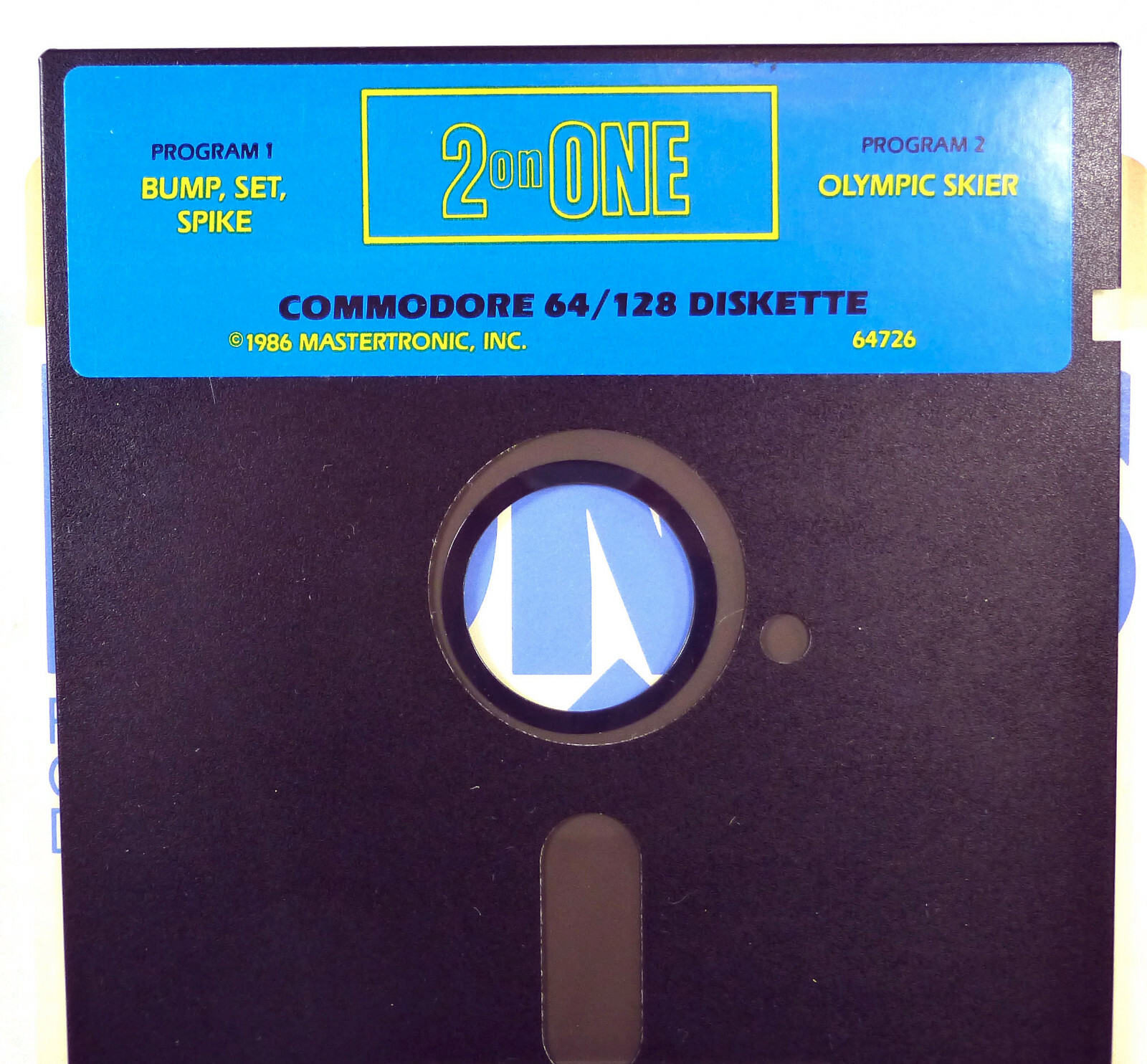 Commodore 64 TWO on ONE: Bump Set Spike & OLYMPIC SKIER - Tested & Works
