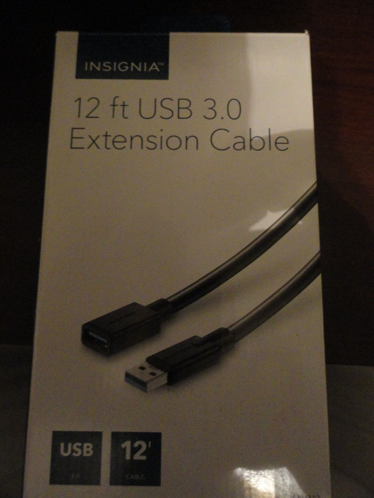 Insignia 12' USB 3.0 Extension Cable Model# NS-PAAU312 BRAND NEW SAME DAY SHIP