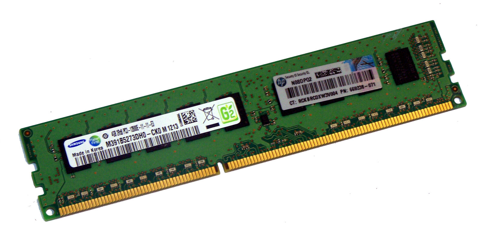669322-B21 HP 4GB 2Rx8 PC3-12800E DDR31600 RAM 669238-071 684034-001