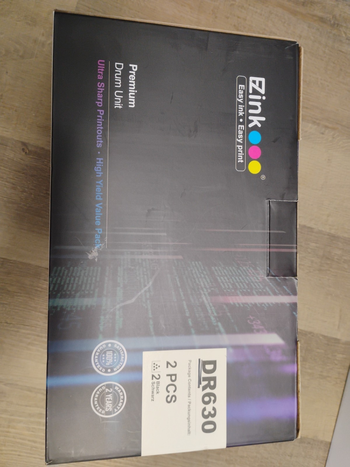 Ez Ink Drum Unit Replacement For Brother DR630 2 Pack , New Sealed Open Box