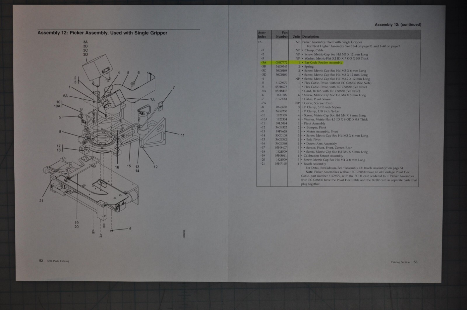 IBM 95P2972 ASM Bar Code Reader  Grade A 05H4155 05H7772