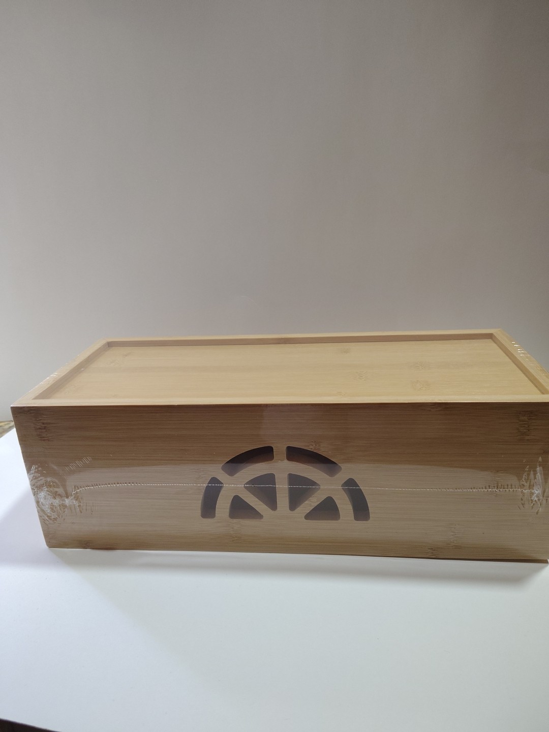 Wood Cable Management Box, Acacia Wood