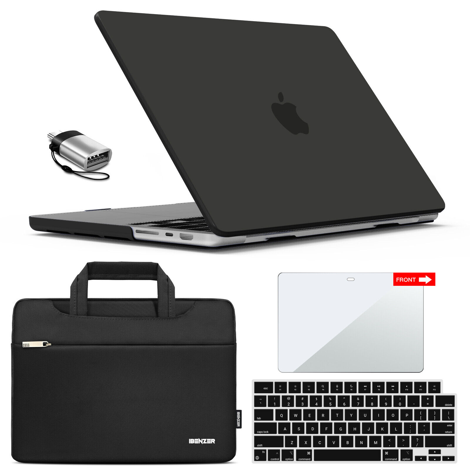 IBENZER Case & Laptop Bag for MacBook Air Pro KeyboardCover Type-C Screen Film