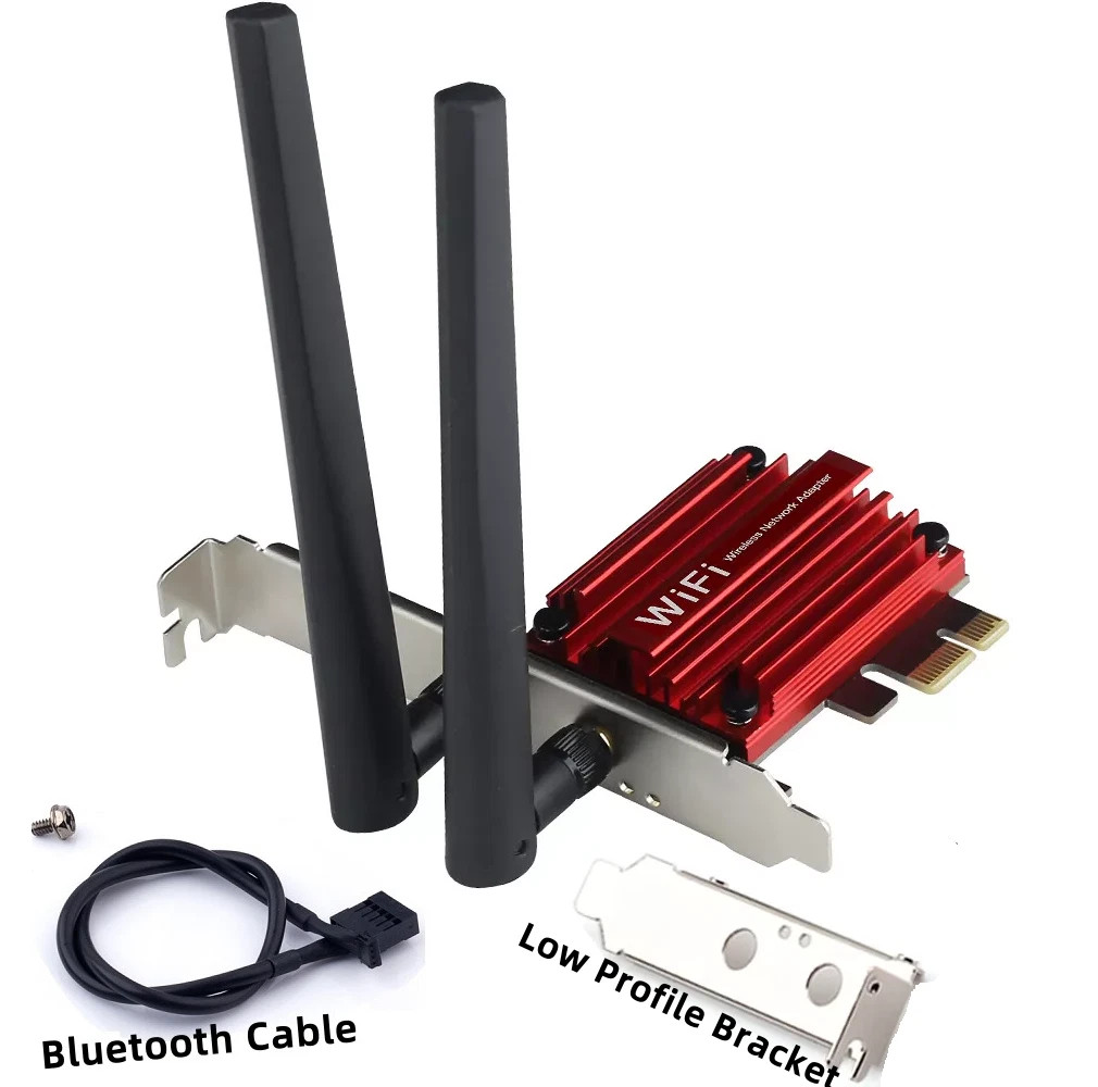 AX3000 Wireless PCIe WiFi 6 Card for Desktop Intel AX200 WiFi Bluetooth Adapter