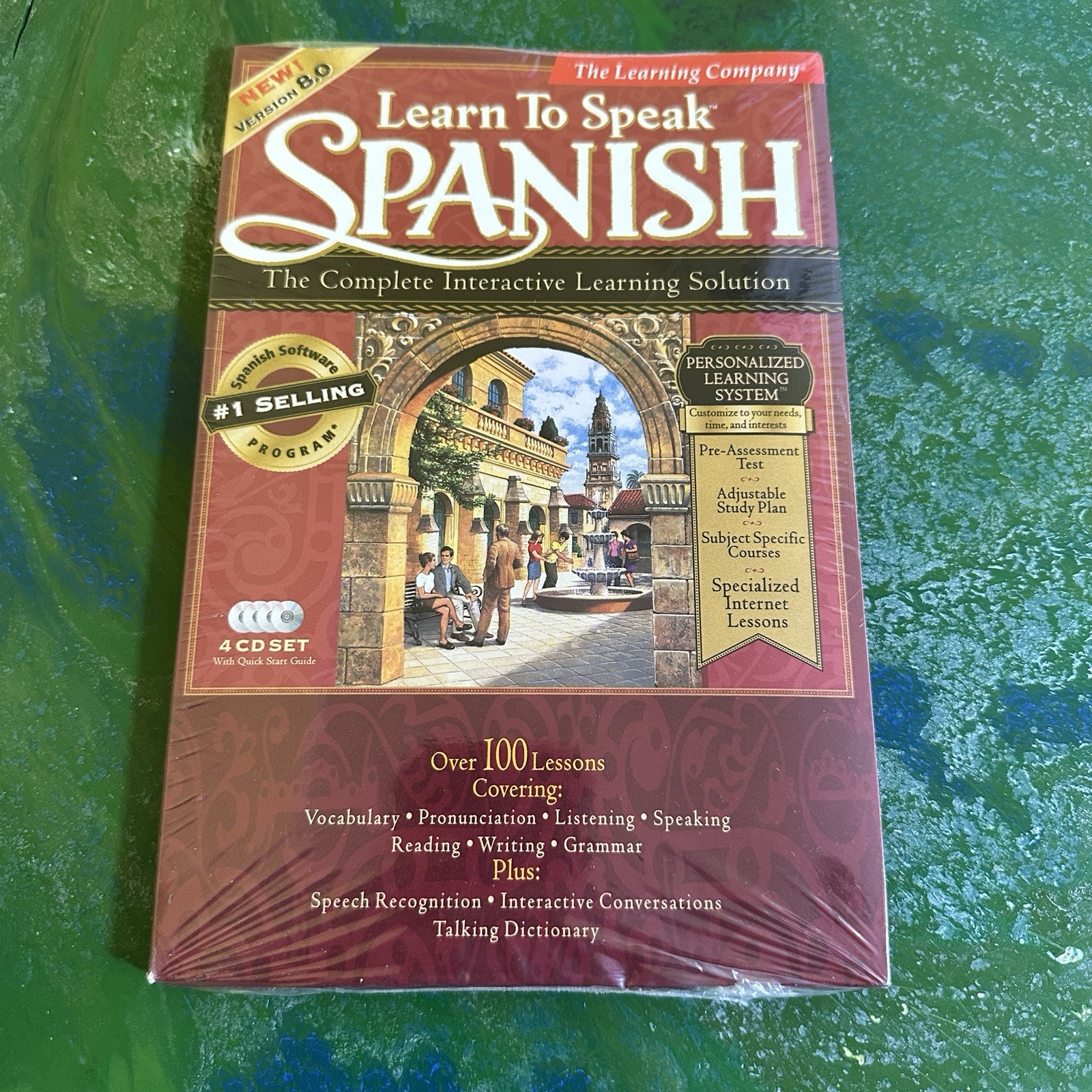 The Learning Company Learn To Speak Spanish Version 8.0 4 CD Set NEW Sealed NOS