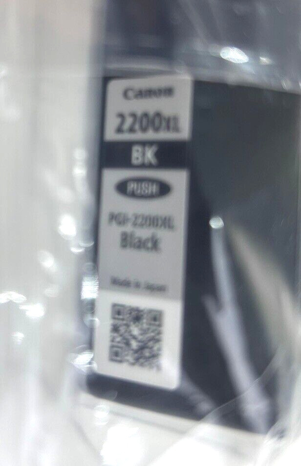 Genuine Canon Maxify PGI 2200 XL Black Printer Ink Cartridges 1 pack sealed