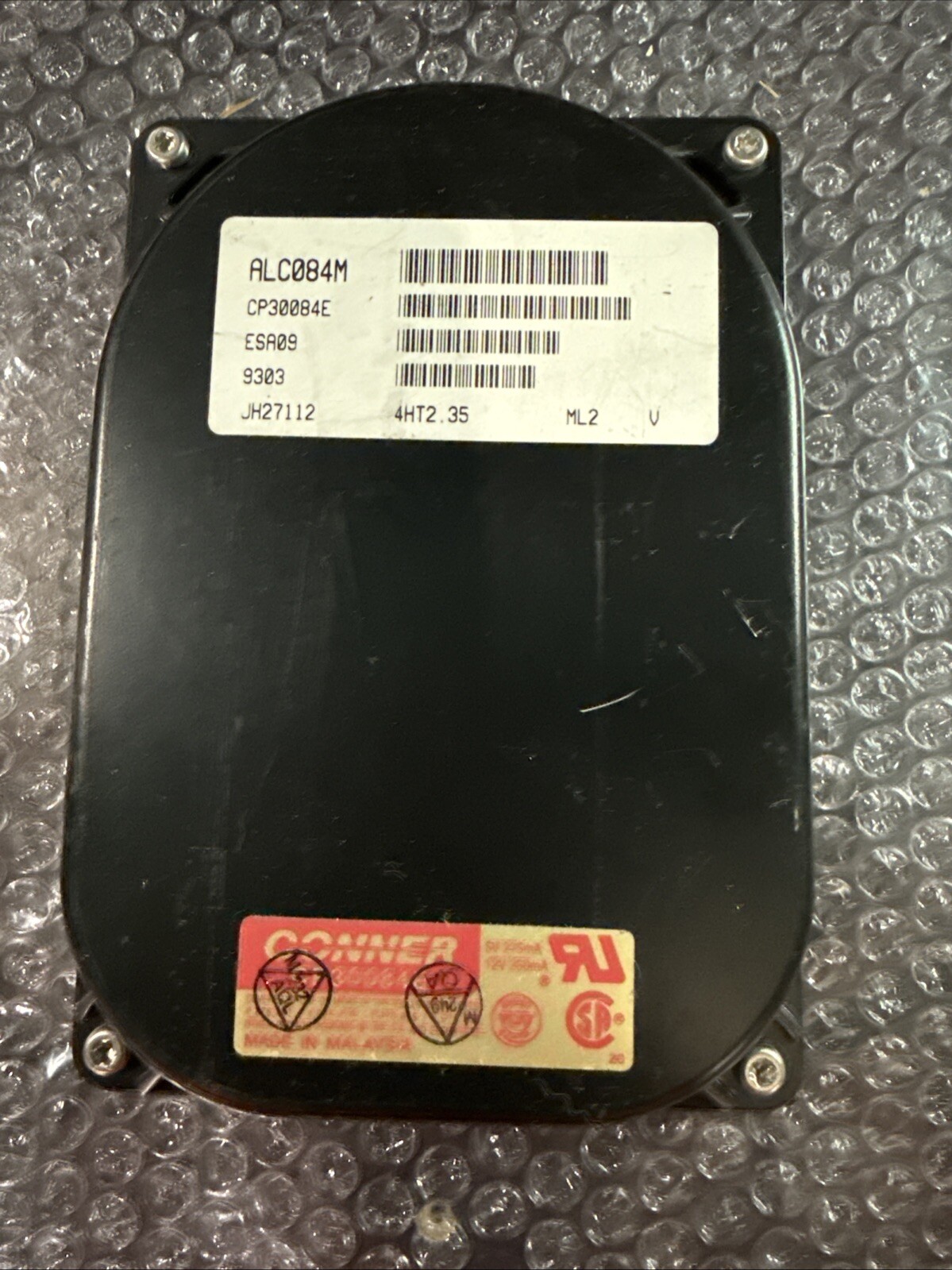 Conner 84mb Internal IDE CP30084E Vintage PC Hard Drive - Tested