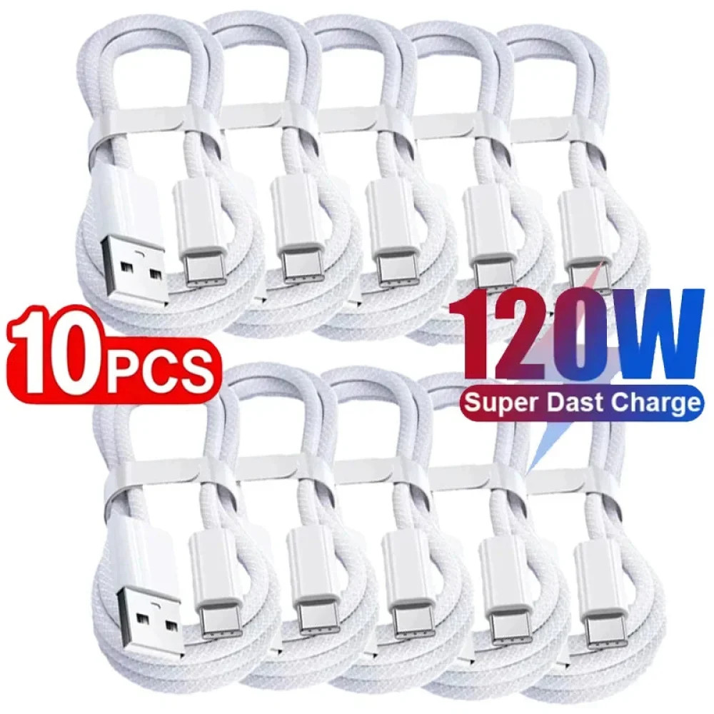 10-Pack USB-C Charging Cable 120W Fast Charging Braid Charging & Data