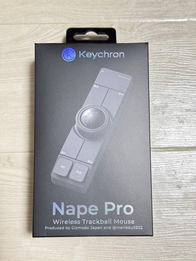 Keychron Nape Pro Bluetooth 5.3 2.4 GHz Wired Trackball Mouse Black Japanese JP