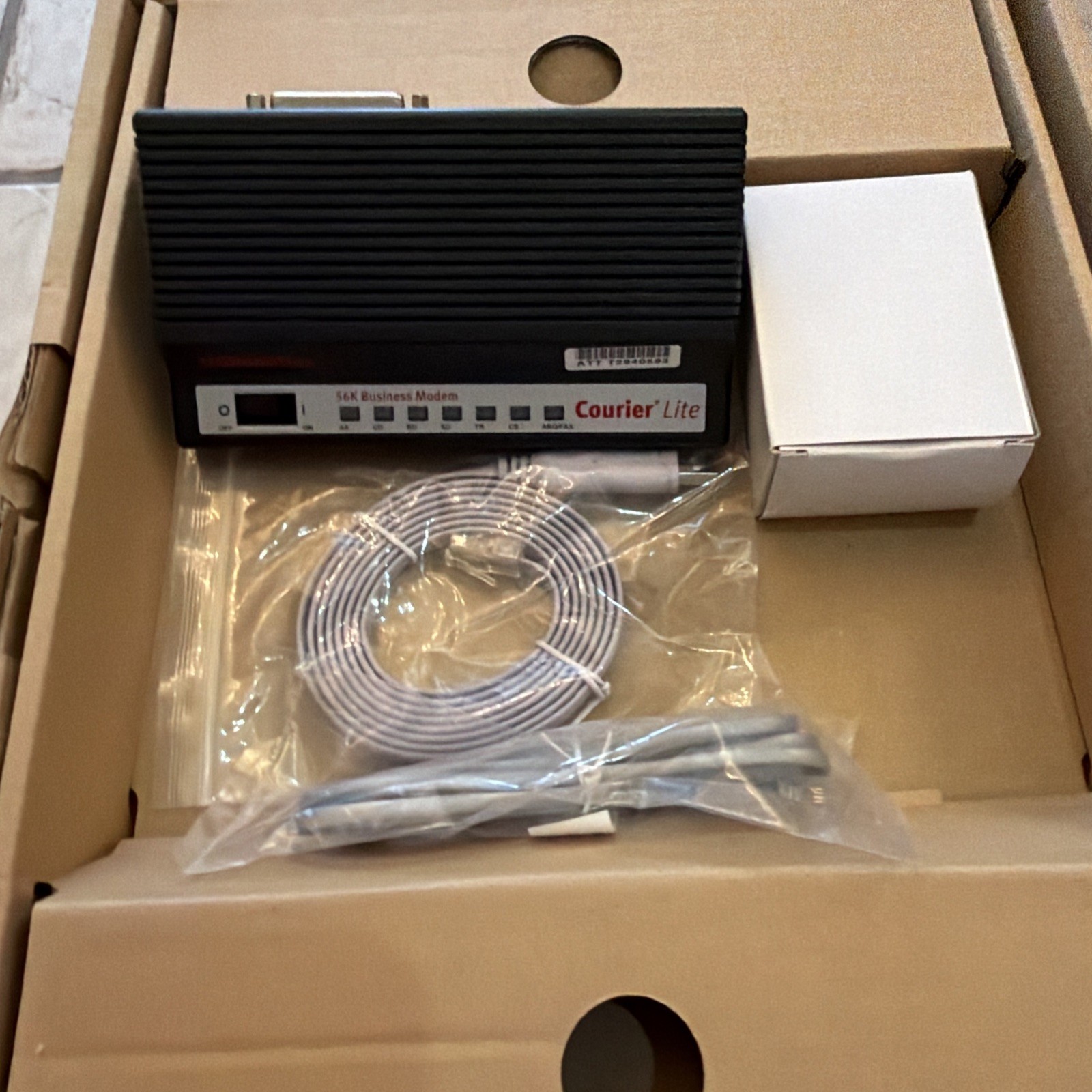 US Robotics Courier Lite 56K Business Modem Model 5686G External Serial New