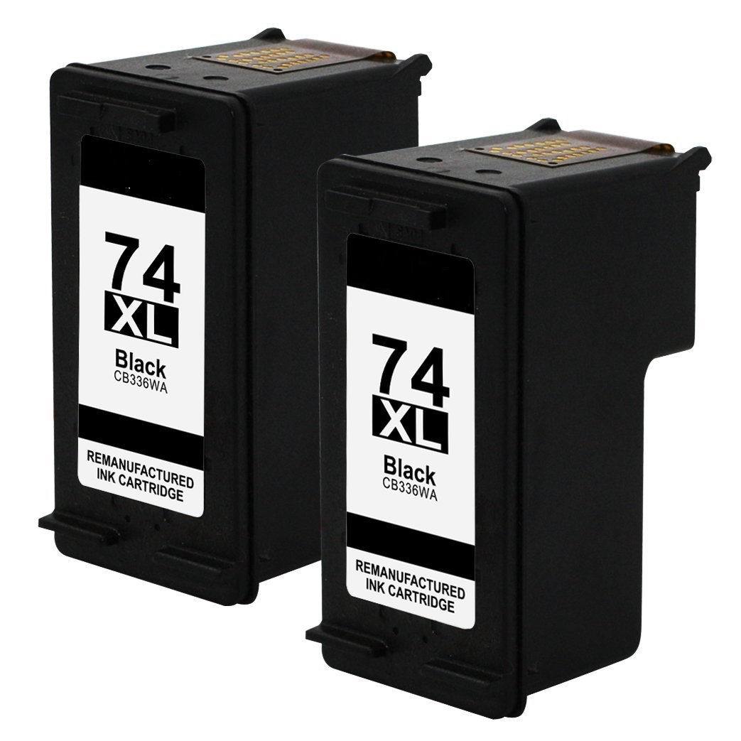2PK Comp HP 74XL Black High Yield CB336WN For Deskjet C4493 C4500 C4524 C4540