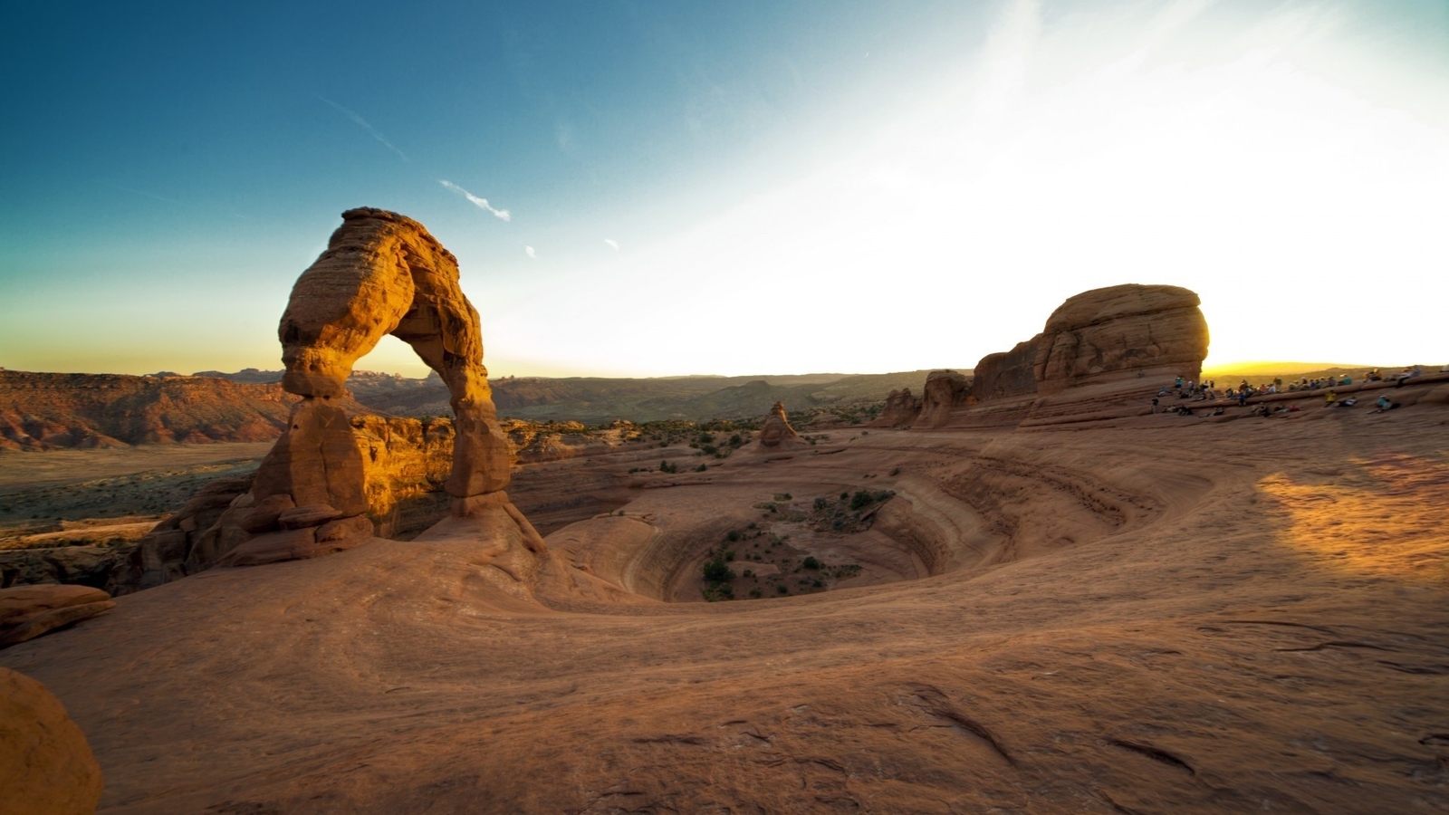 Landscape arches national park rocks nature rock Custom Gaming Mat Desk