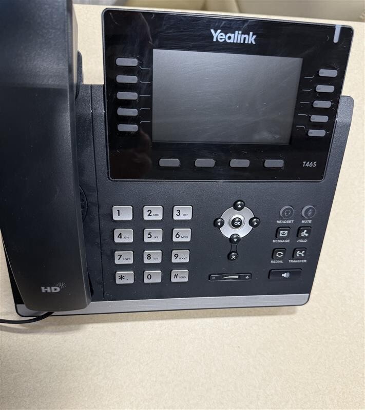 Yealink SIP-T46S IP Phone - Black With Support (PoE Only No Power Cable)