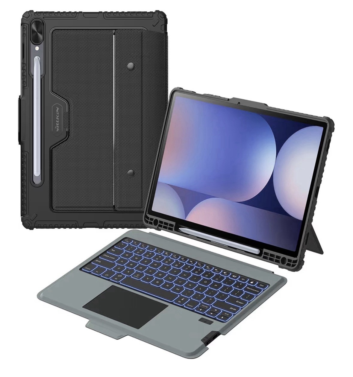 Nillkin Backlit Keyboard Case for Samsung Galaxy Tab S10 Plus S9 Plus 12.4"