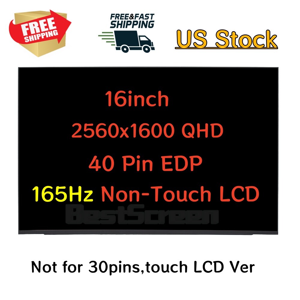 For Lenovo ThinkPad P1 Gen 5 21DC005XUS 21DC006DUS 165HZ QHD 40pins LCD Screen